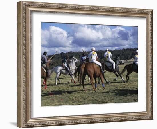 The Geeburg Polo Match, Bushmen Versus Melbourne Polo Club, Australia-Claire Leimbach-Framed Photographic Print