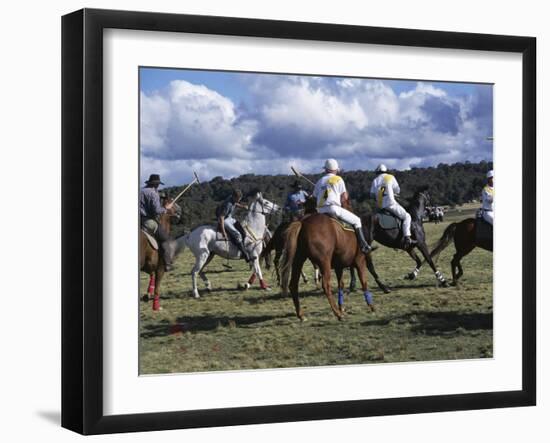 The Geeburg Polo Match, Bushmen Versus Melbourne Polo Club, Australia-Claire Leimbach-Framed Photographic Print