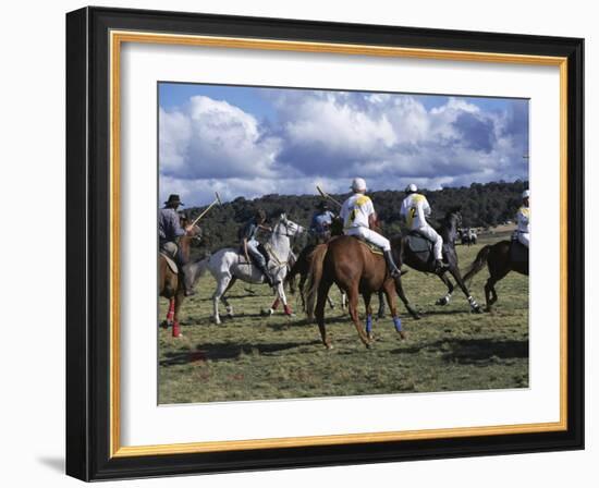 The Geeburg Polo Match, Bushmen Versus Melbourne Polo Club, Australia-Claire Leimbach-Framed Photographic Print