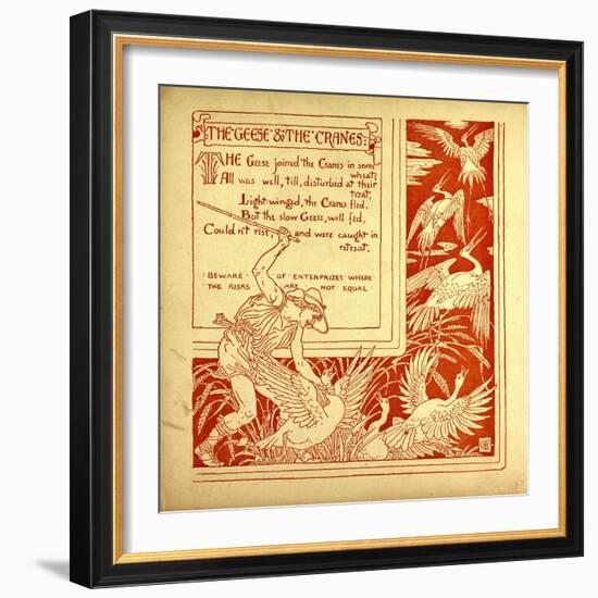 The Geese and the Cranes-null-Framed Giclee Print