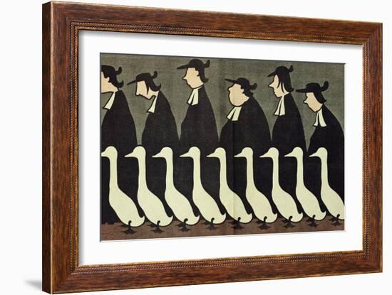 The Geese, Anti-Clerical Caricature from "L'Assiette au Beurre", 17th May 1902-Henri Gustave Jossot-Framed Giclee Print