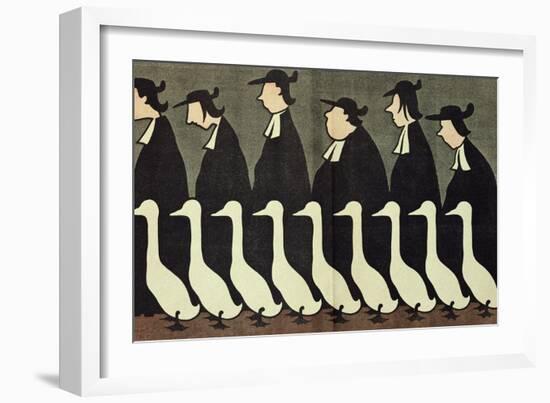 The Geese, Anti-Clerical Caricature from "L'Assiette au Beurre", 17th May 1902-Henri Gustave Jossot-Framed Giclee Print