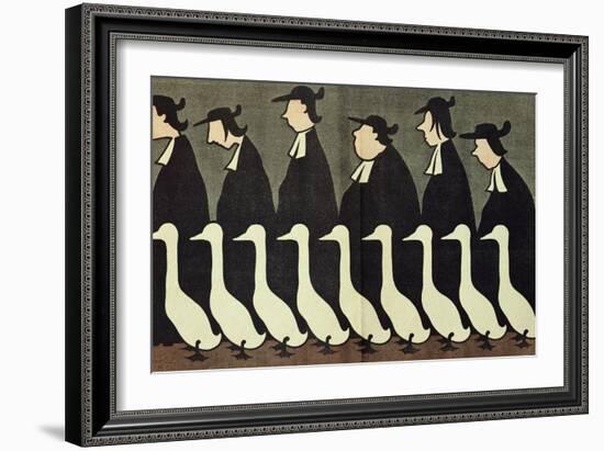 The Geese, Anti-Clerical Caricature from "L'Assiette au Beurre", 17th May 1902-Henri Gustave Jossot-Framed Giclee Print