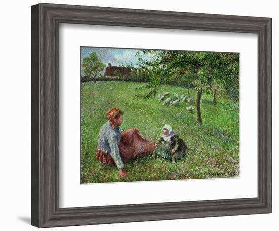 The Geese Pasture, 1893-Camille Pissarro-Framed Giclee Print