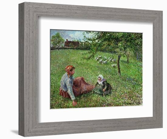 The Geese Pasture, 1893-Camille Pissarro-Framed Giclee Print