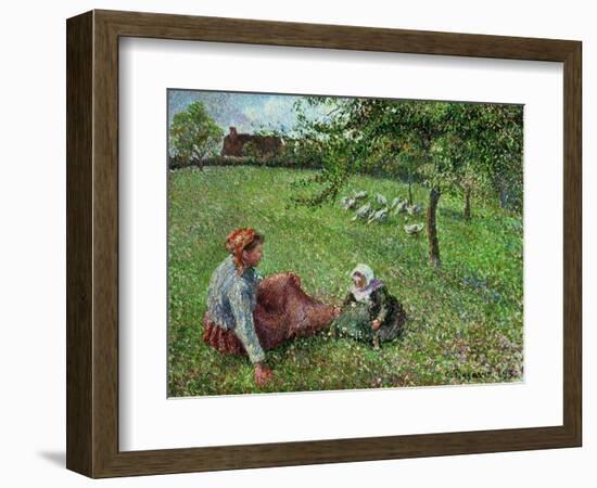 The Geese Pasture, 1893-Camille Pissarro-Framed Giclee Print