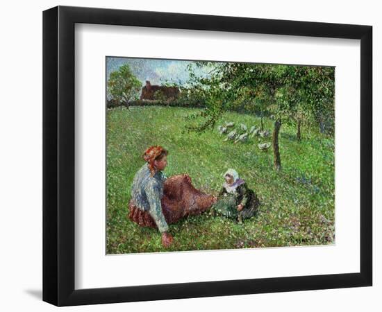 The Geese Pasture, 1893-Camille Pissarro-Framed Giclee Print