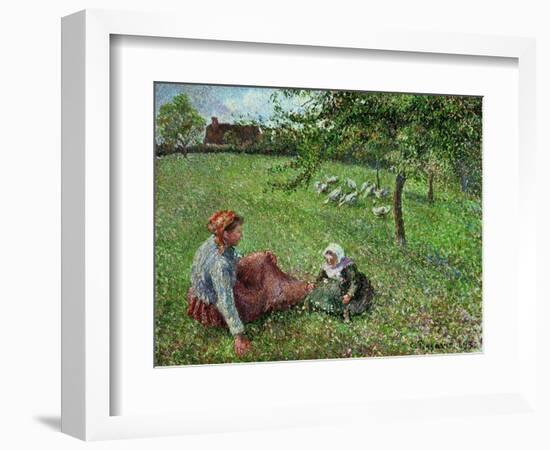 The Geese Pasture, 1893-Camille Pissarro-Framed Giclee Print