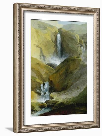 The Geltenschuss Waterfall in the Lauenen Valley, 1777-Caspar Wolf-Framed Giclee Print