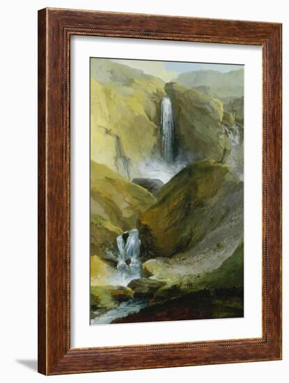 The Geltenschuss Waterfall in the Lauenen Valley, 1777-Caspar Wolf-Framed Giclee Print