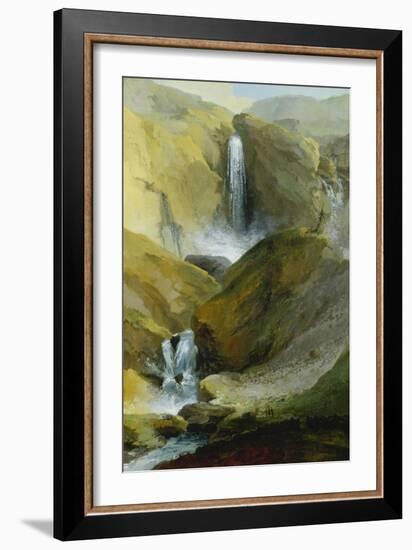 The Geltenschuss Waterfall in the Lauenen Valley, 1777-Caspar Wolf-Framed Giclee Print