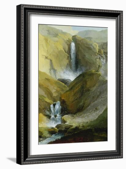 The Geltenschuss Waterfall in the Lauenen Valley, 1777-Caspar Wolf-Framed Giclee Print