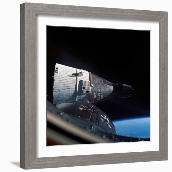 The Gemini 7 Spacecraft in Earth Orbit-Stocktrek Images-Framed Photographic Print