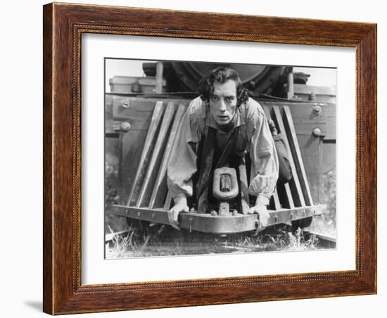 The General, Buster Keaton, 1927, Train-null-Framed Photo