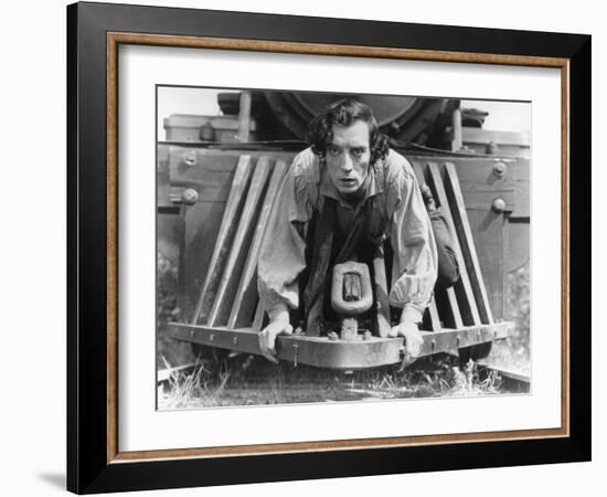 The General, Buster Keaton, 1927, Train-null-Framed Photo