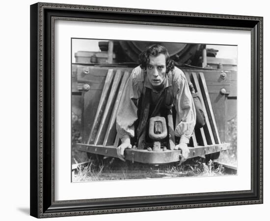 The General, Buster Keaton, 1927, Train-null-Framed Photo