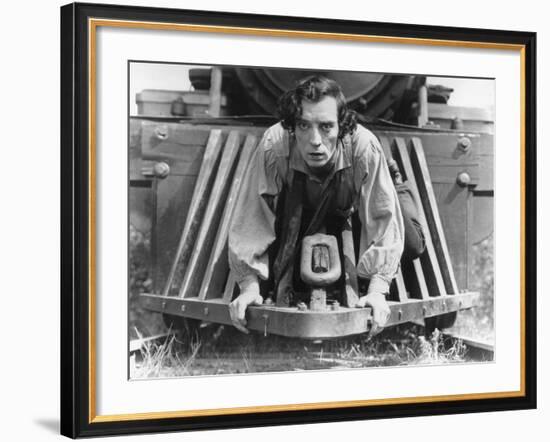 The General, Buster Keaton, 1927, Train-null-Framed Photo