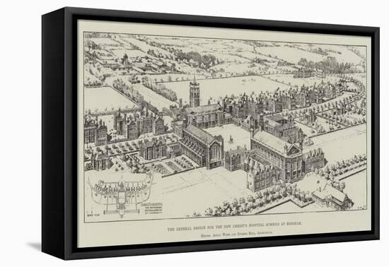 The General Design for the New Christ's Hospital Schools at Horsham-null-Framed Premier Image Canvas