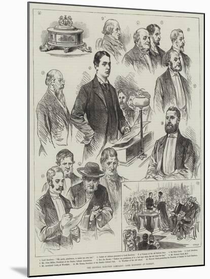 The General Election Campaign, Lord Rosebery at Paisley-null-Mounted Giclee Print