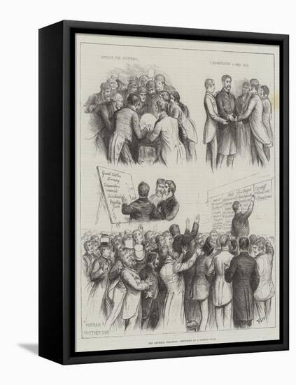 The General Election, Sketches at a London Club-Francis S. Walker-Framed Premier Image Canvas