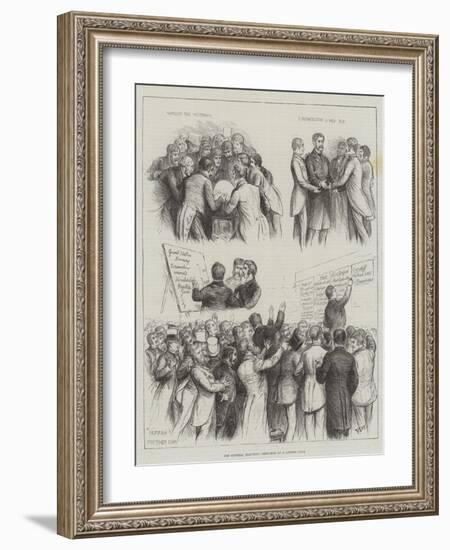 The General Election, Sketches at a London Club-Francis S. Walker-Framed Giclee Print