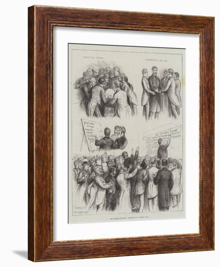 The General Election, Sketches at a London Club-Francis S. Walker-Framed Giclee Print