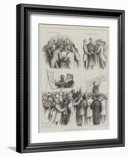 The General Election, Sketches at a London Club-Francis S. Walker-Framed Giclee Print