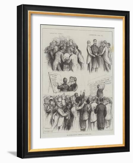 The General Election, Sketches at a London Club-Francis S. Walker-Framed Giclee Print