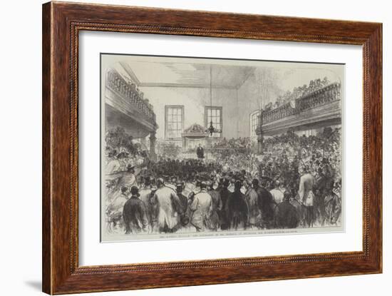 The General Election, the Nomination of Mr Disraeli, at Aylesbury, for Buckinghamshire-Charles Robinson-Framed Giclee Print