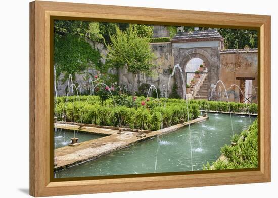 The Generalife gardens, Alhambra grounds, Granada, Spain.-Julie Eggers-Framed Premier Image Canvas