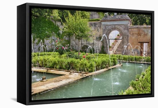 The Generalife gardens, Alhambra grounds, Granada, Spain.-Julie Eggers-Framed Premier Image Canvas