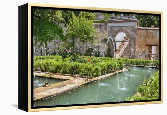 The Generalife gardens, Alhambra grounds, Granada, Spain.-Julie Eggers-Framed Premier Image Canvas