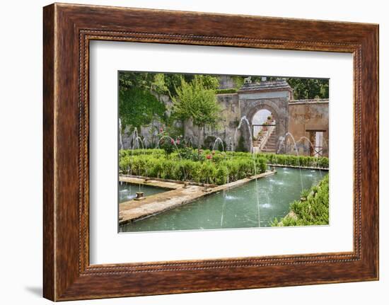 The Generalife gardens, Alhambra grounds, Granada, Spain.-Julie Eggers-Framed Photographic Print