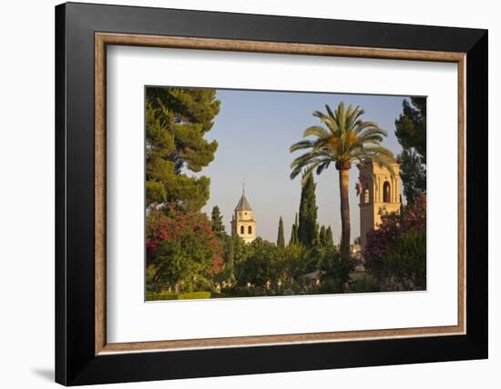 The Generalife gardens in the Alhambra grounds, Granada, Spain.-Julie Eggers-Framed Photographic Print