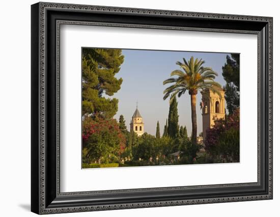 The Generalife gardens in the Alhambra grounds, Granada, Spain.-Julie Eggers-Framed Photographic Print