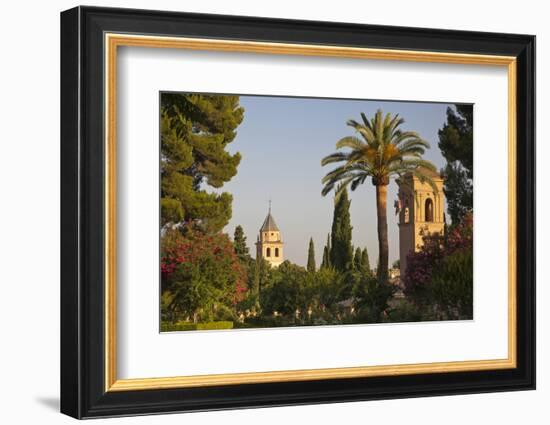 The Generalife gardens in the Alhambra grounds, Granada, Spain.-Julie Eggers-Framed Photographic Print