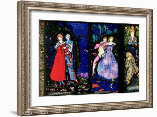 The Geneva Window Depicting 'The Playboy of the Western World' by J.M. Synge, 'The Dreamers'-Harry Clarke-Framed Giclee Print