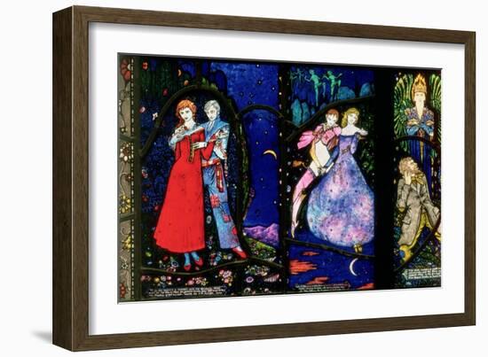 The Geneva Window Depicting 'The Playboy of the Western World' by J.M. Synge, 'The Dreamers'-Harry Clarke-Framed Giclee Print