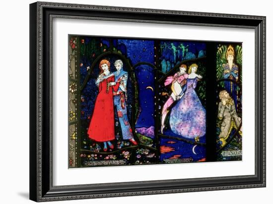 The Geneva Window Depicting 'The Playboy of the Western World' by J.M. Synge, 'The Dreamers'-Harry Clarke-Framed Giclee Print