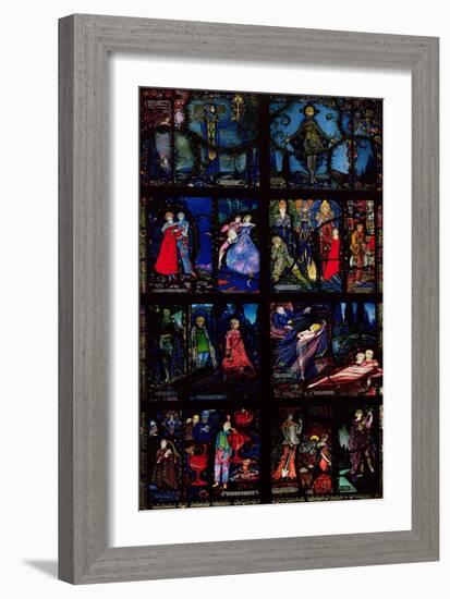 The Geneva Window, Eight Panels Depicting Scenes from Early Irish Literature, 1929-Harry Clarke-Framed Giclee Print