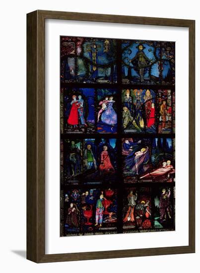 The Geneva Window, Eight Panels Depicting Scenes from Early Irish Literature, 1929-Harry Clarke-Framed Giclee Print