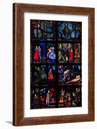 The Geneva Window, Eight Panels Depicting Scenes from Early Irish Literature, 1929-Harry Clarke-Framed Giclee Print