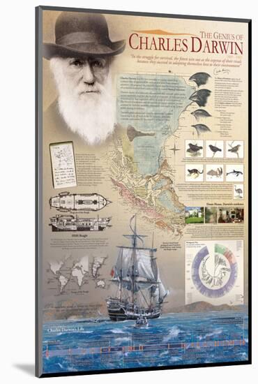 The Genius of Charles Darwin-null-Mounted Premium Giclee Print