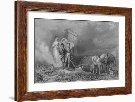 'The Genius of Poetry Finding Burns at the Plough', 1840-John Rogers-Framed Giclee Print