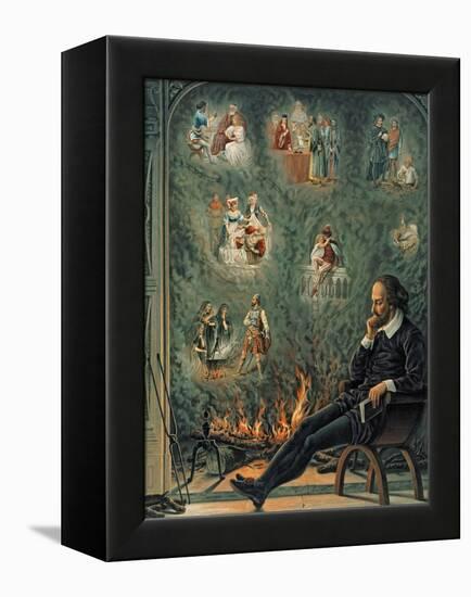 The Genius of Shakespeare (Presented with 'Great Thoughts' Christmas Number), Pub. 1888 by W.…-null-Framed Premier Image Canvas