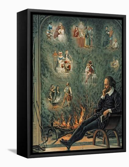 The Genius of Shakespeare (Presented with 'Great Thoughts' Christmas Number), Pub. 1888 by W.…-null-Framed Premier Image Canvas