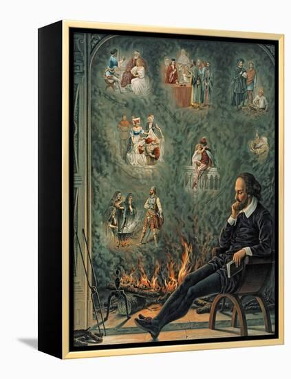 The Genius of Shakespeare (Presented with 'Great Thoughts' Christmas Number), Pub. 1888 by W.…-null-Framed Premier Image Canvas