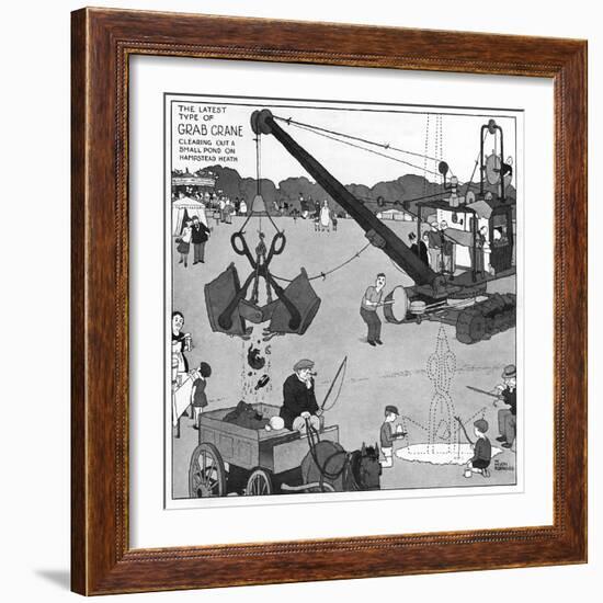 The Gentle Art of Excavating-William Heath Robinson-Framed Art Print