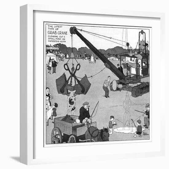 The Gentle Art of Excavating-William Heath Robinson-Framed Art Print