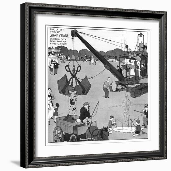 The Gentle Art of Excavating-William Heath Robinson-Framed Art Print